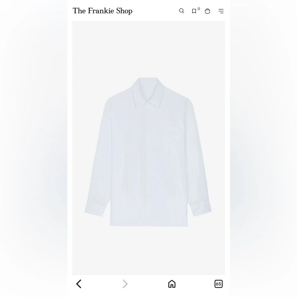 The Frankie Shop Hanna Silky Oversized Button Down Shirt Sz XS/S in White - Picture 3 of 9